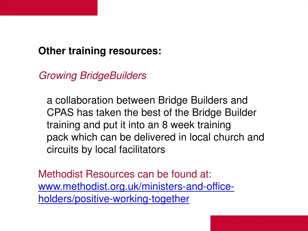 other training resources