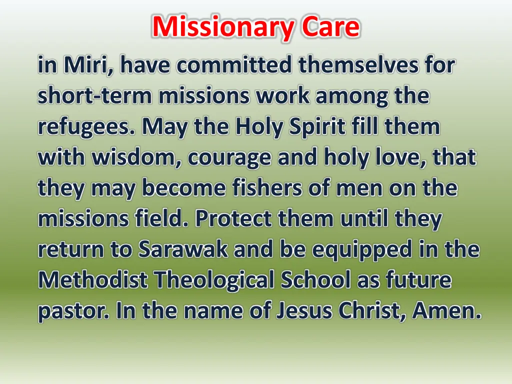 missionary care 1