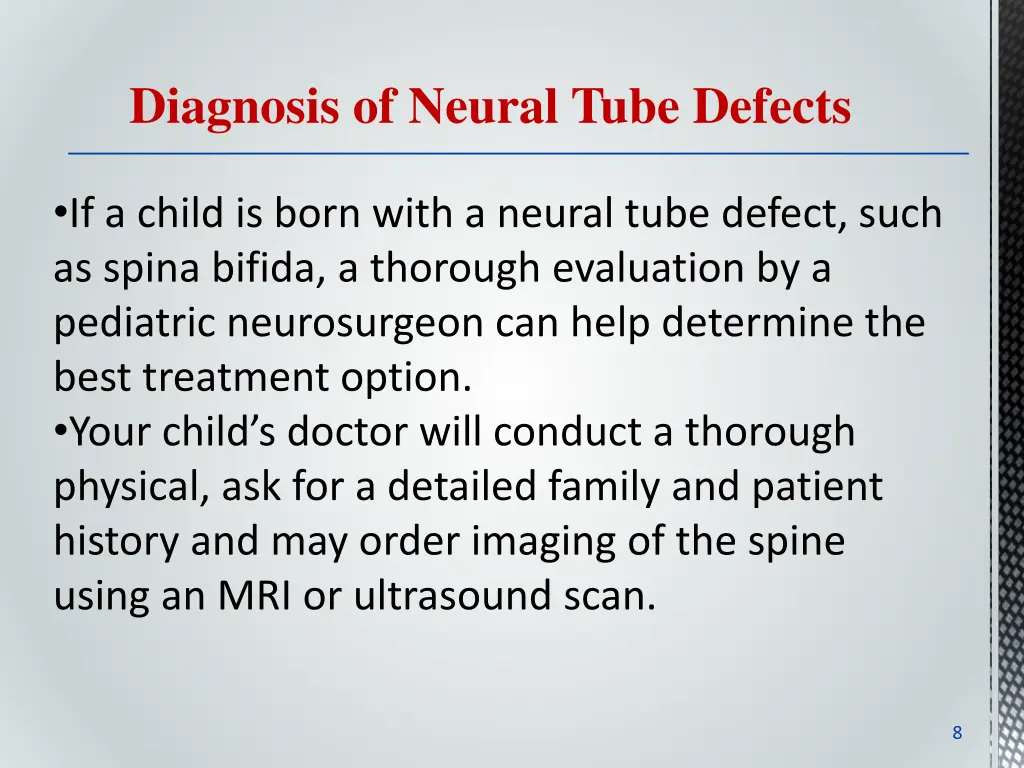 diagnosis of neural tube defects 2
