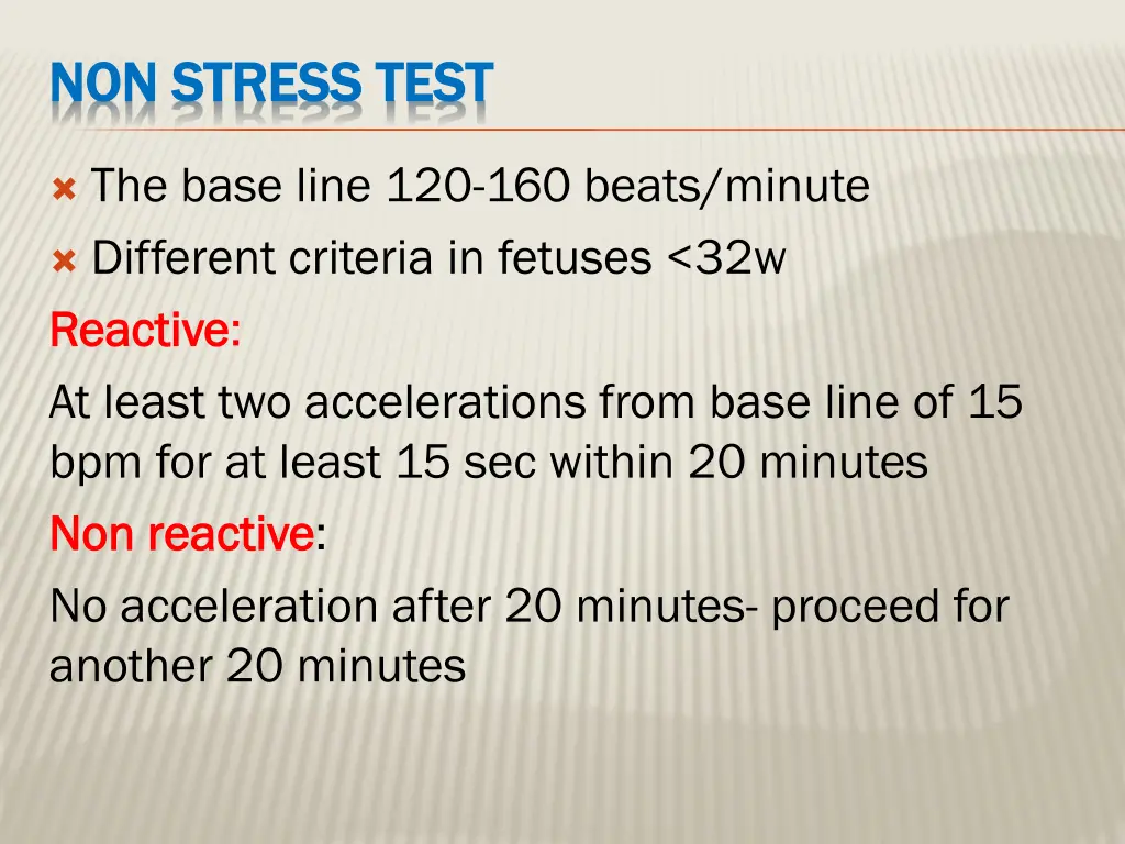 non stress test non stress test