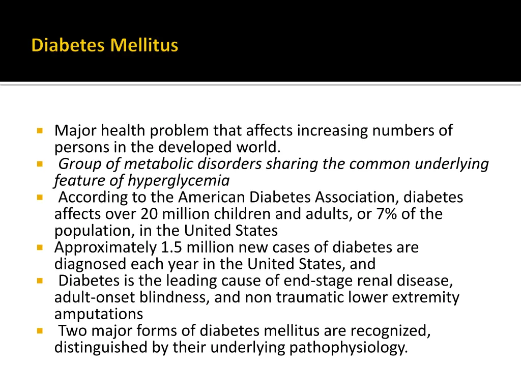 major health problem that affects increasing