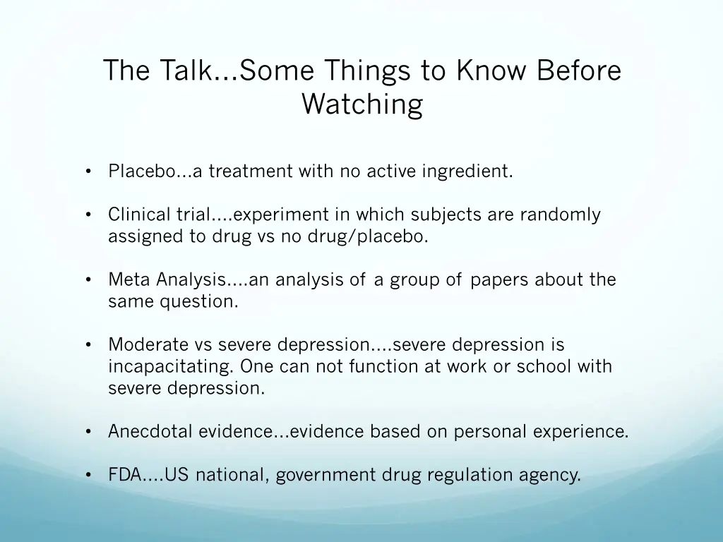 the talk some things to know before watching