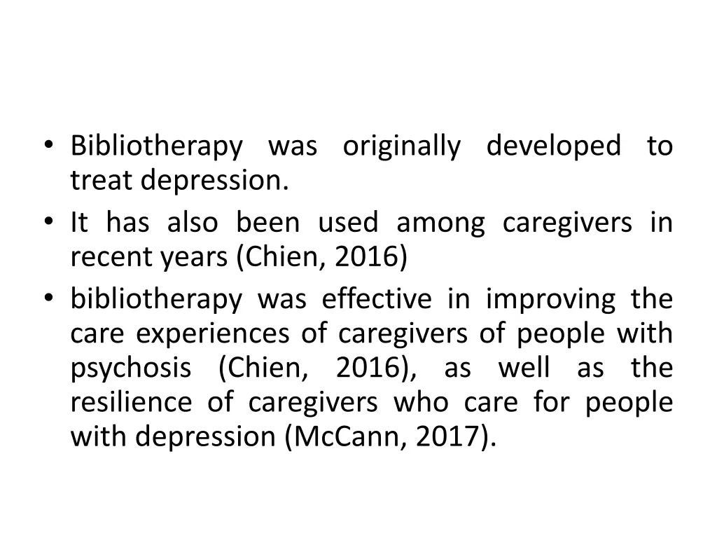 bibliotherapy was originally developed to treat