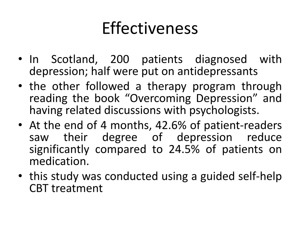 effectiveness