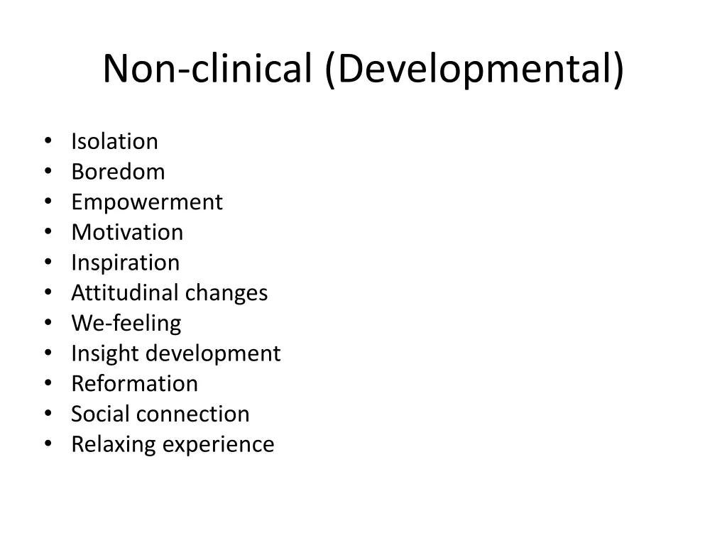non clinical developmental