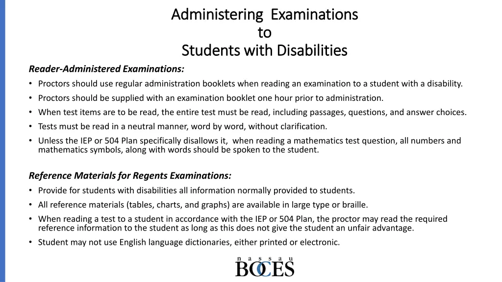 administering examinations administering 1