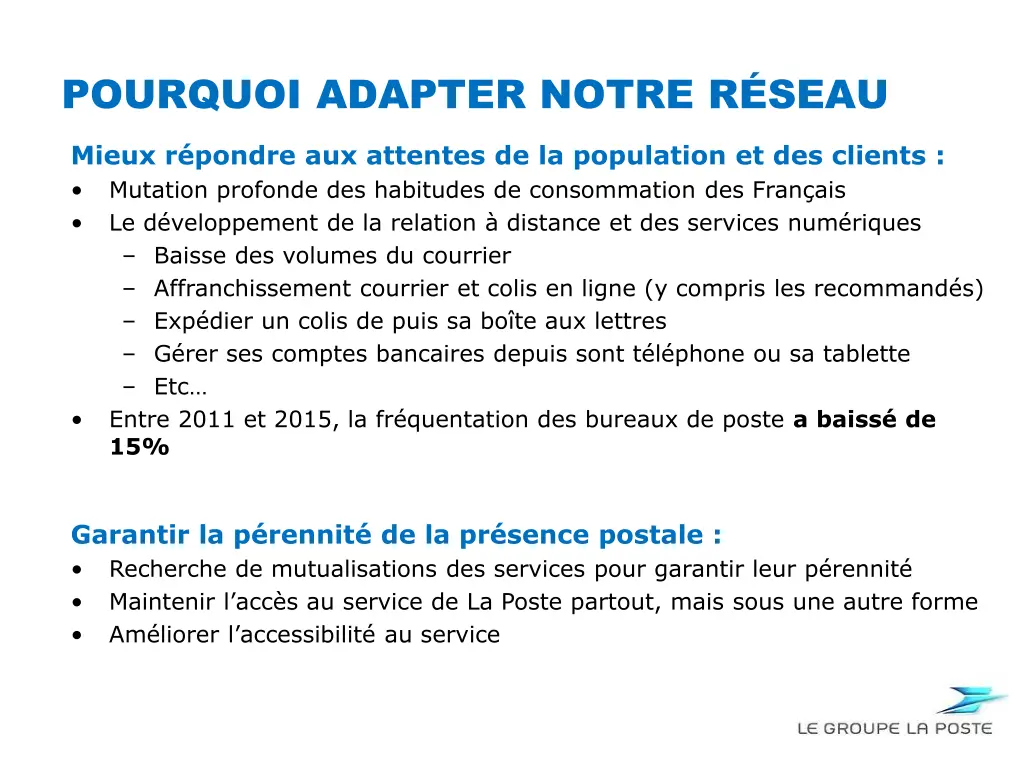 pourquoi adapter notre r seau