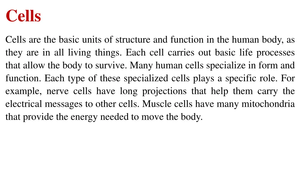 cells