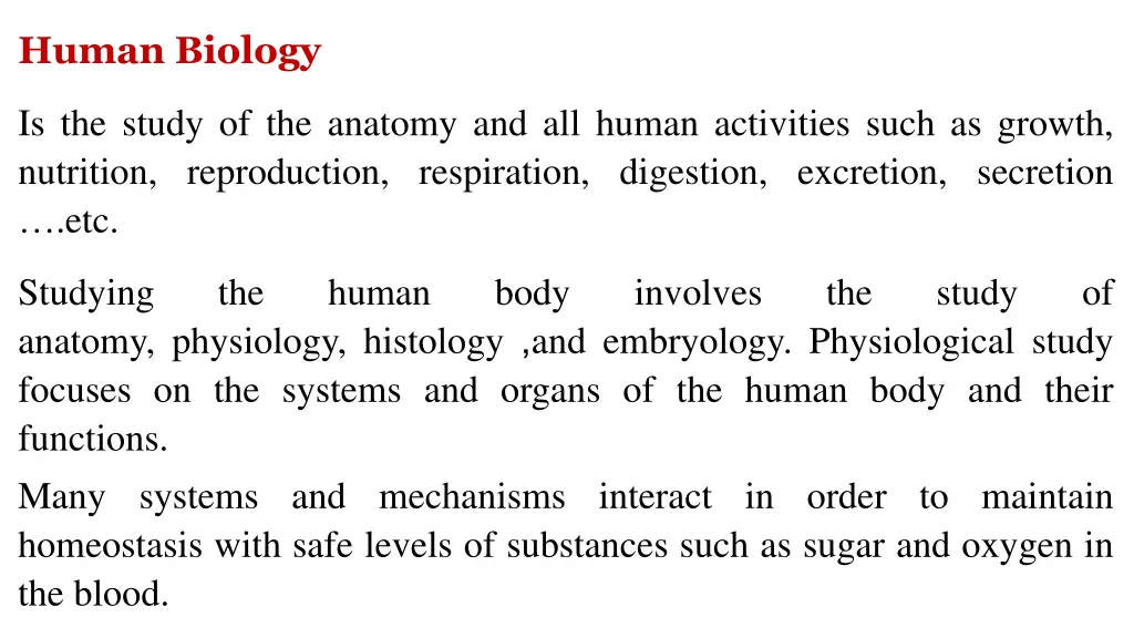 human biology