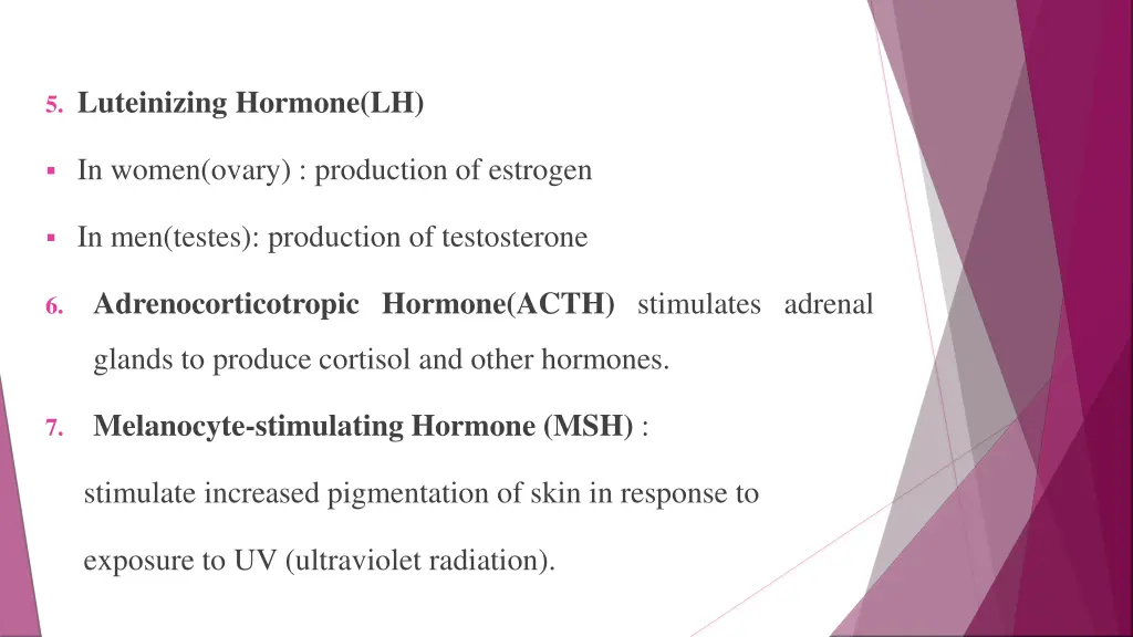 5 luteinizing hormone lh