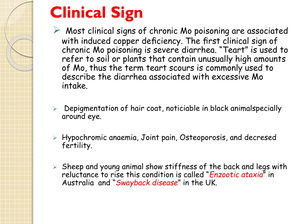 clinical sign most clinical signs of chronic