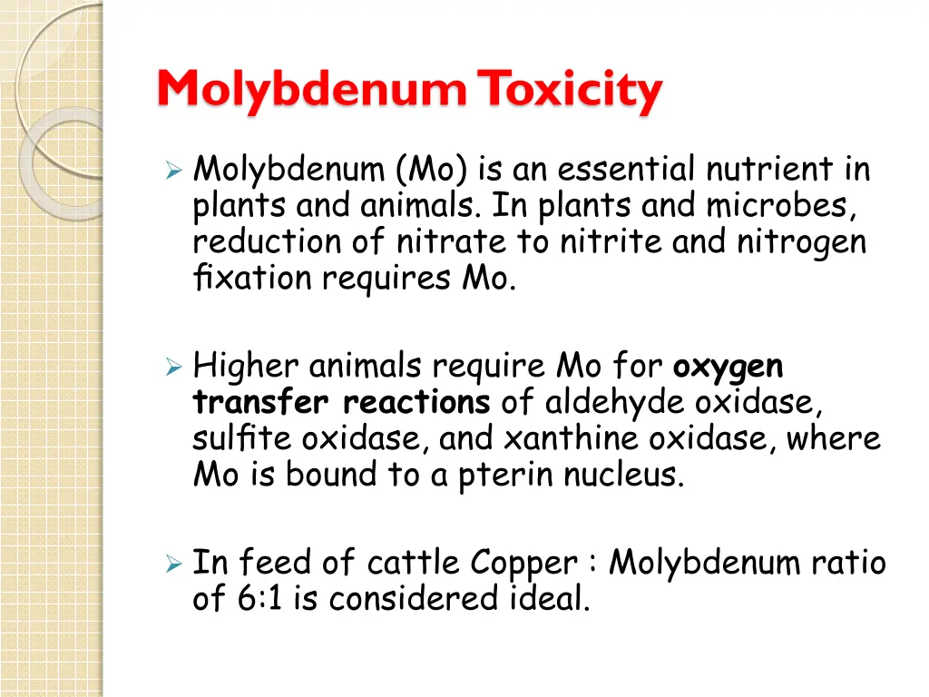 molybdenum toxicity 1