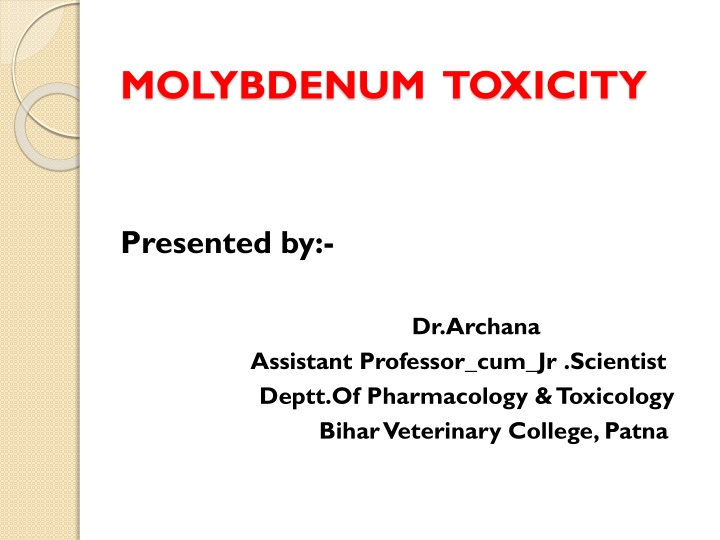 molybdenum toxicity
