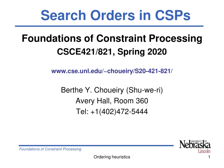 search orders in csps