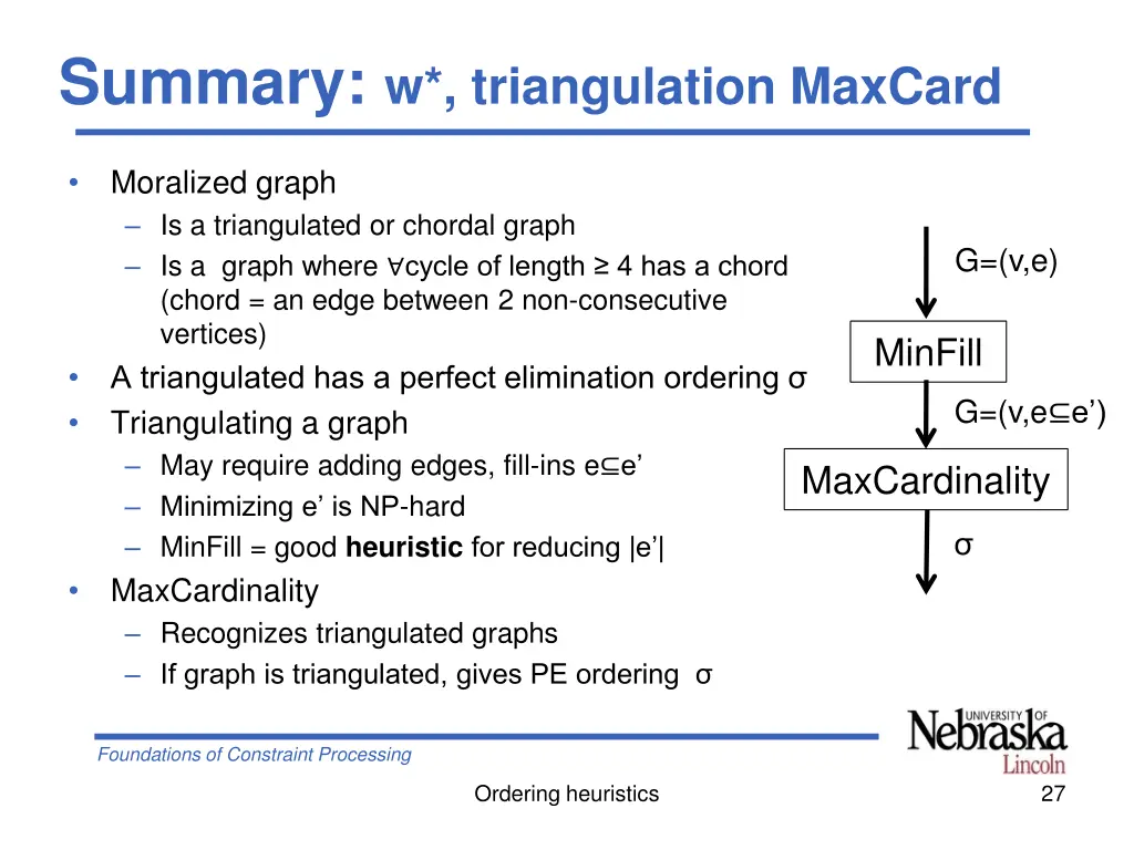 summary w triangulation maxcard