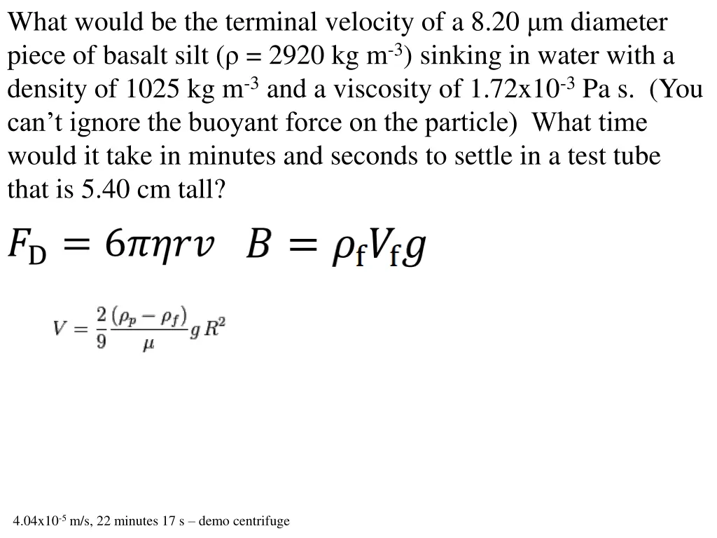 what would be the terminal velocity