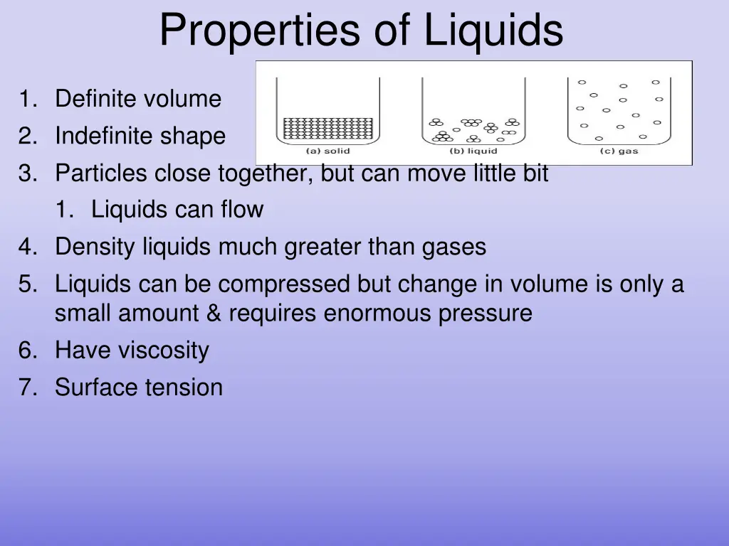 properties of liquids 1