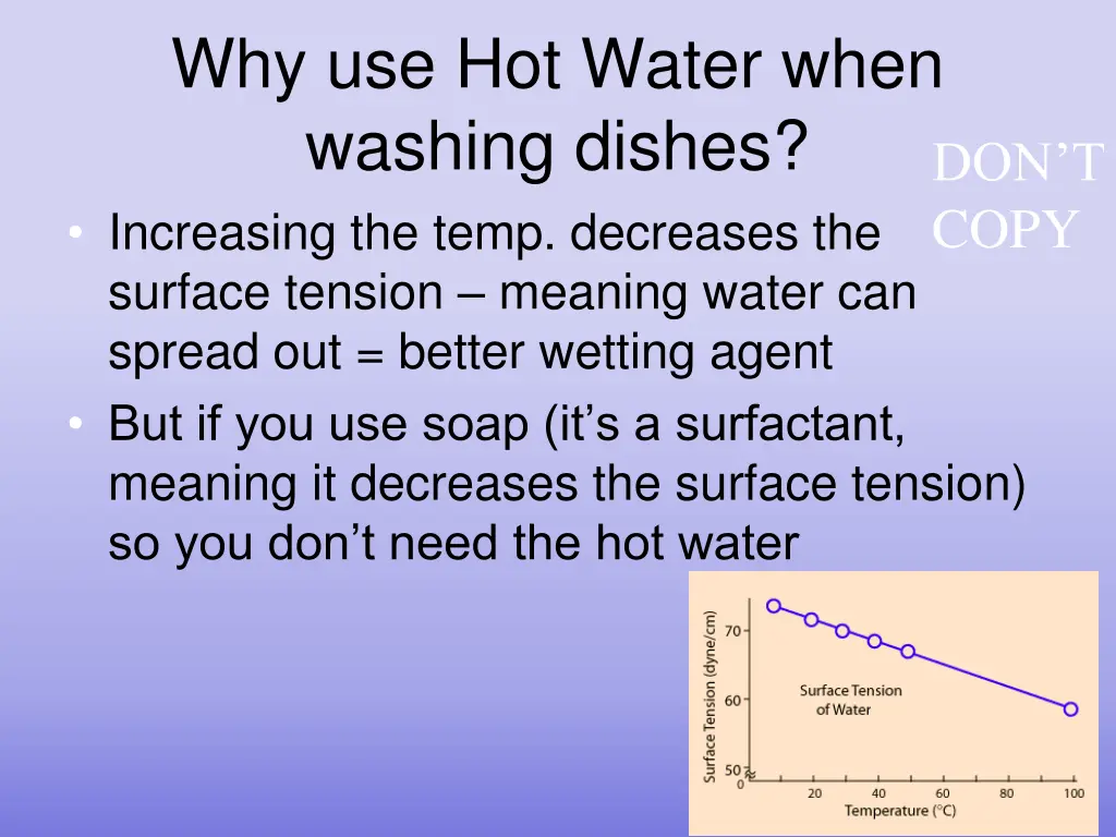 why use hot water when washing dishes increasing