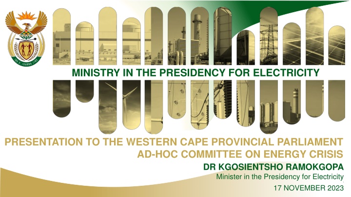 ministry in the presidency for electricity