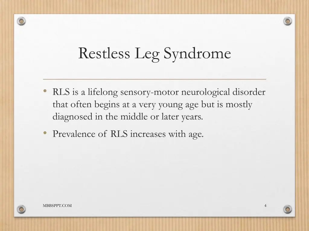 restless leg syndrome 3