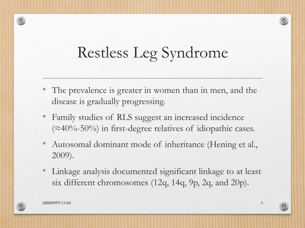 restless leg syndrome 4