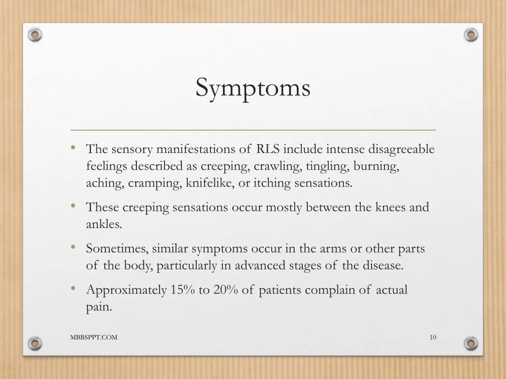 symptoms