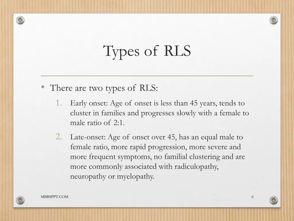 types of rls