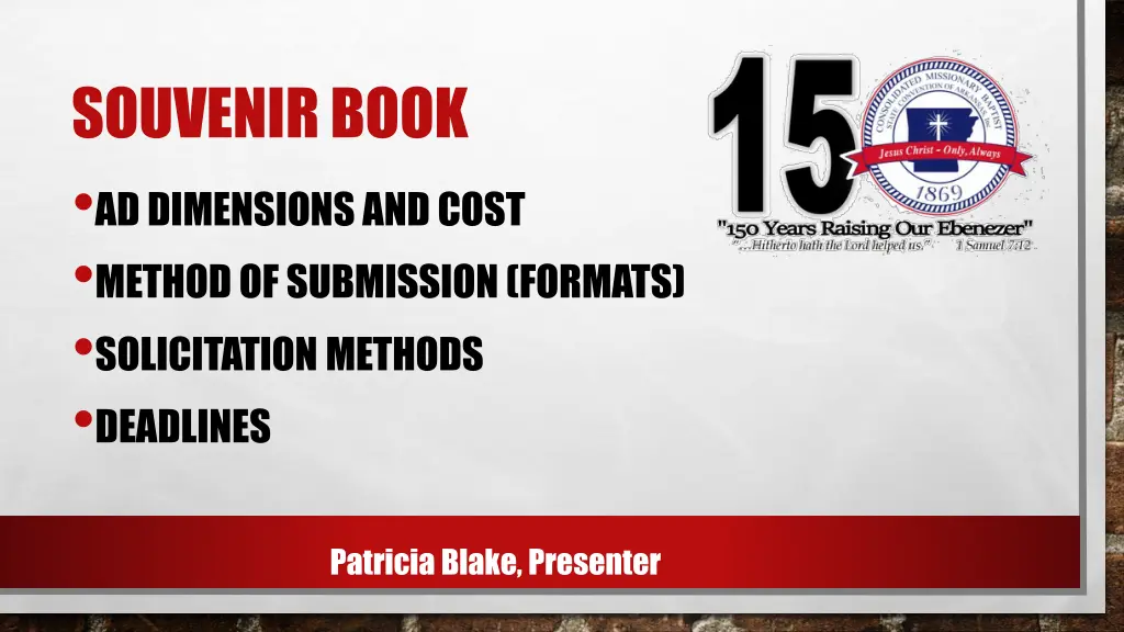 souvenir book ad dimensions and cost method