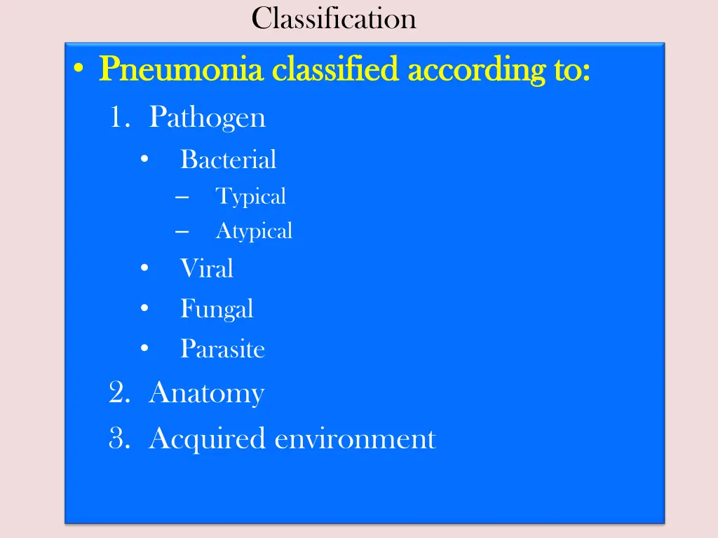 classification