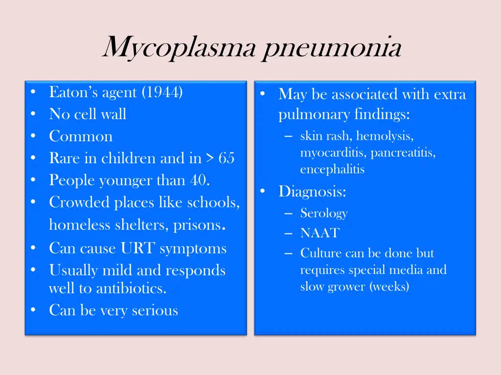 mycoplasma pneumonia
