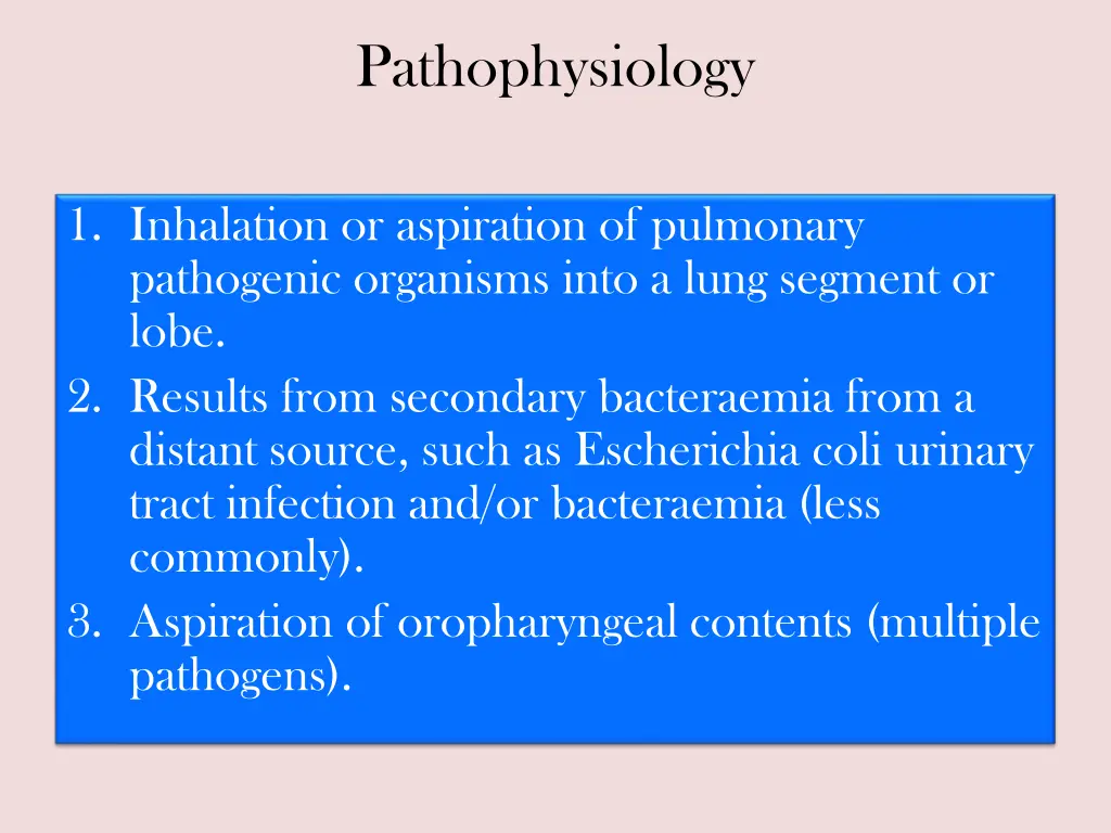 pathophysiology