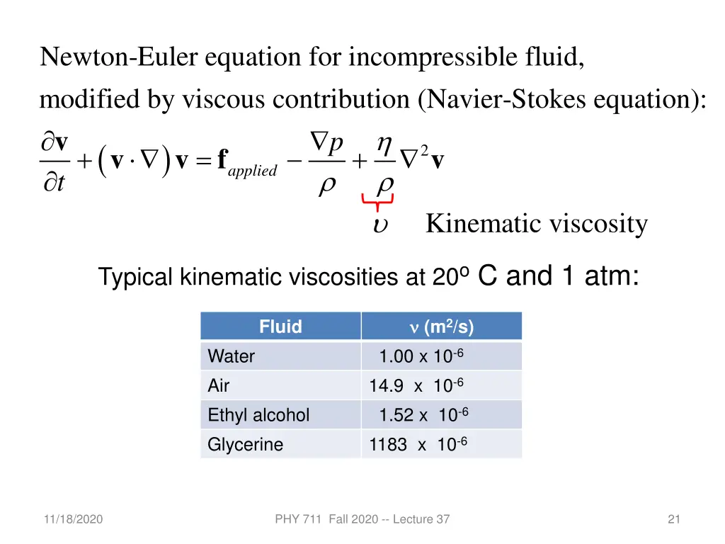 newton euler equation for incompressible fluid