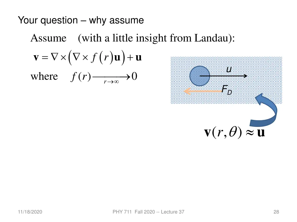 your question why assume assume with a little