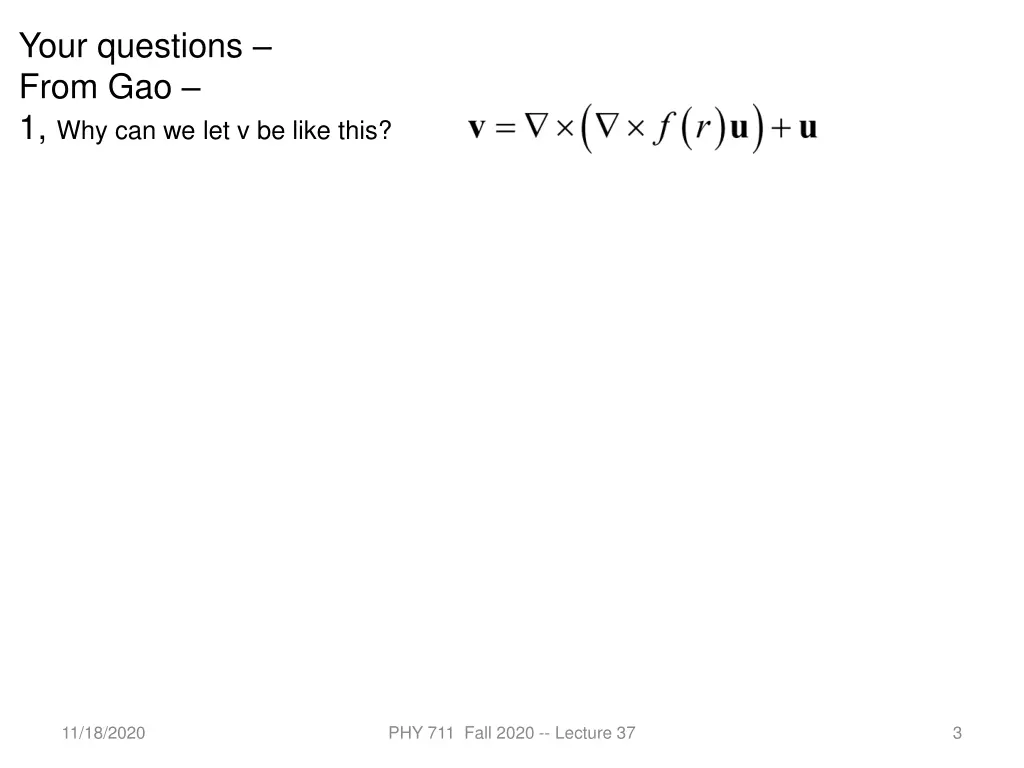 your questions from