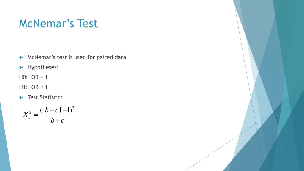 mcnemar s test
