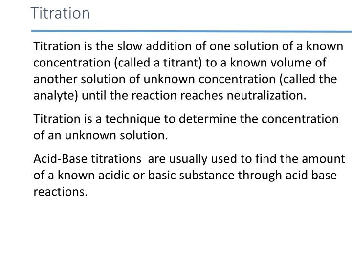 titration