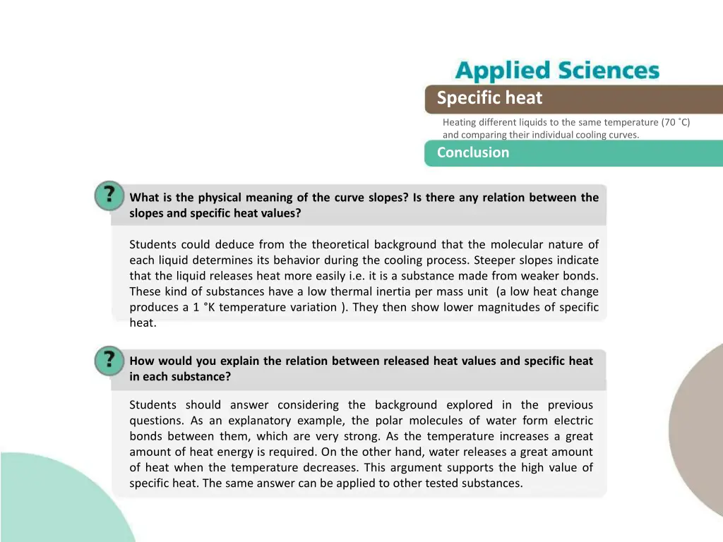 specific heat 18