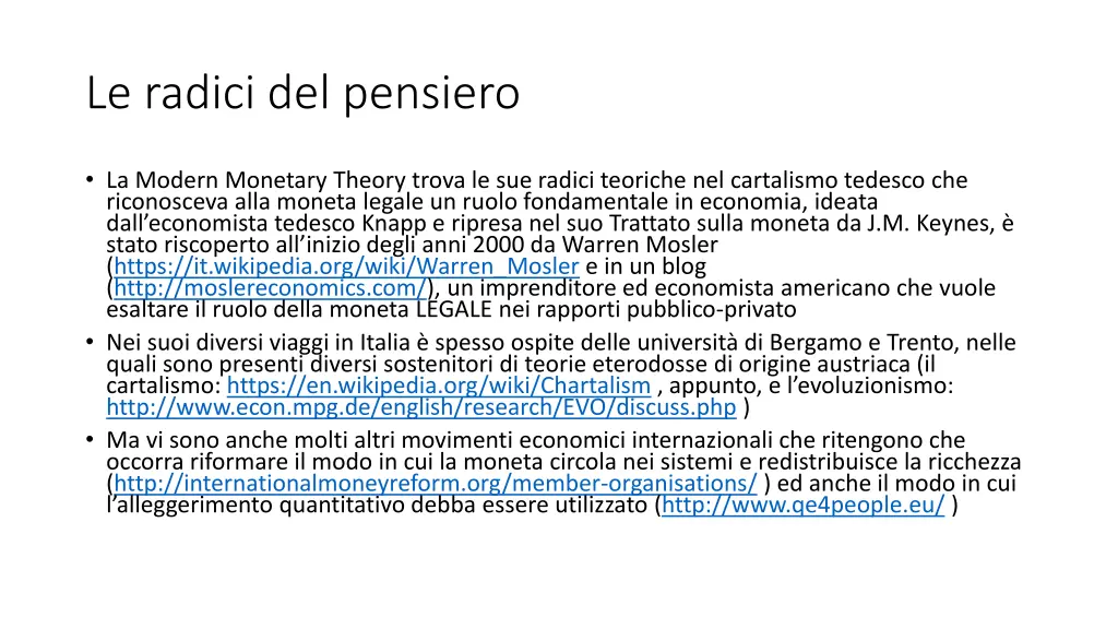 le radici del pensiero