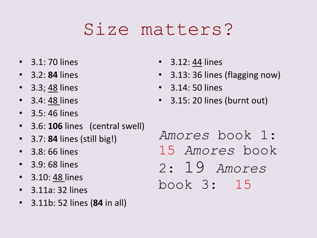 size matters