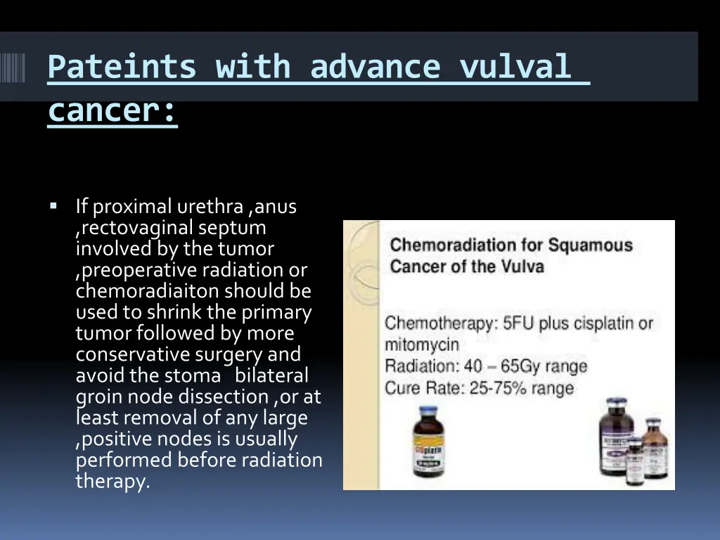 pateints with advance vulval cancer