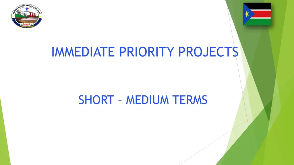 immediate priority projects