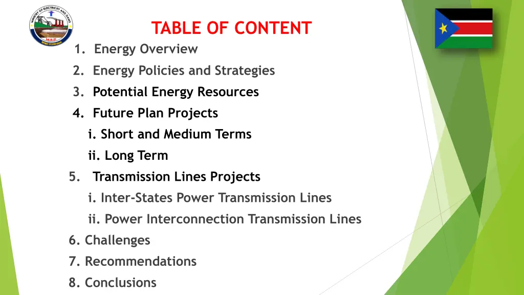 table of content 1 energy overview 2 energy