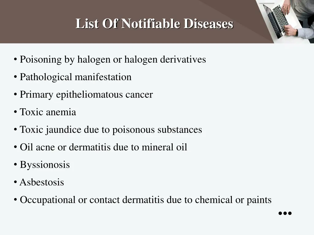 list of notifiable diseases