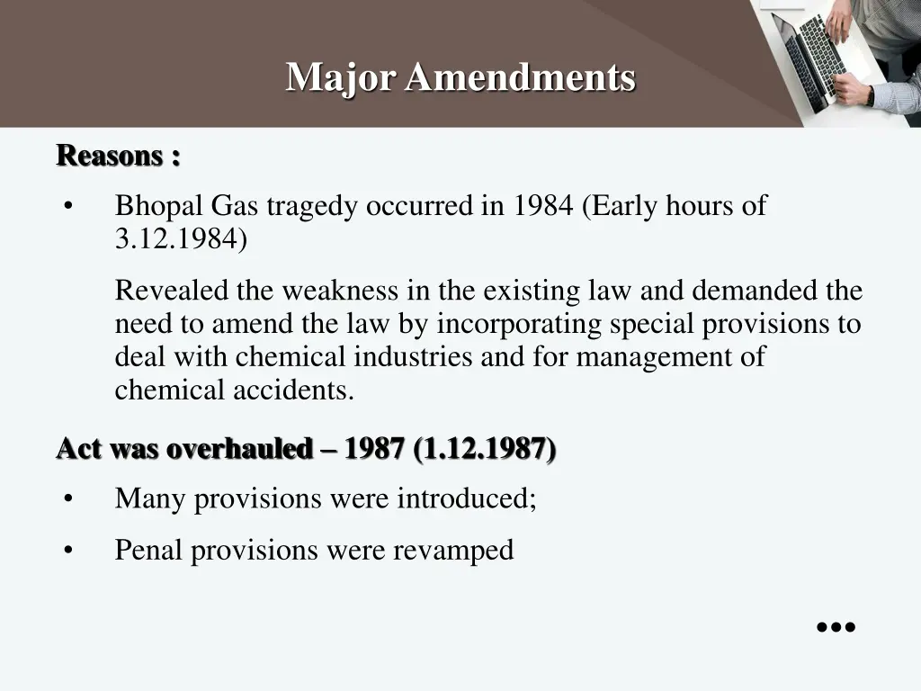 major amendments