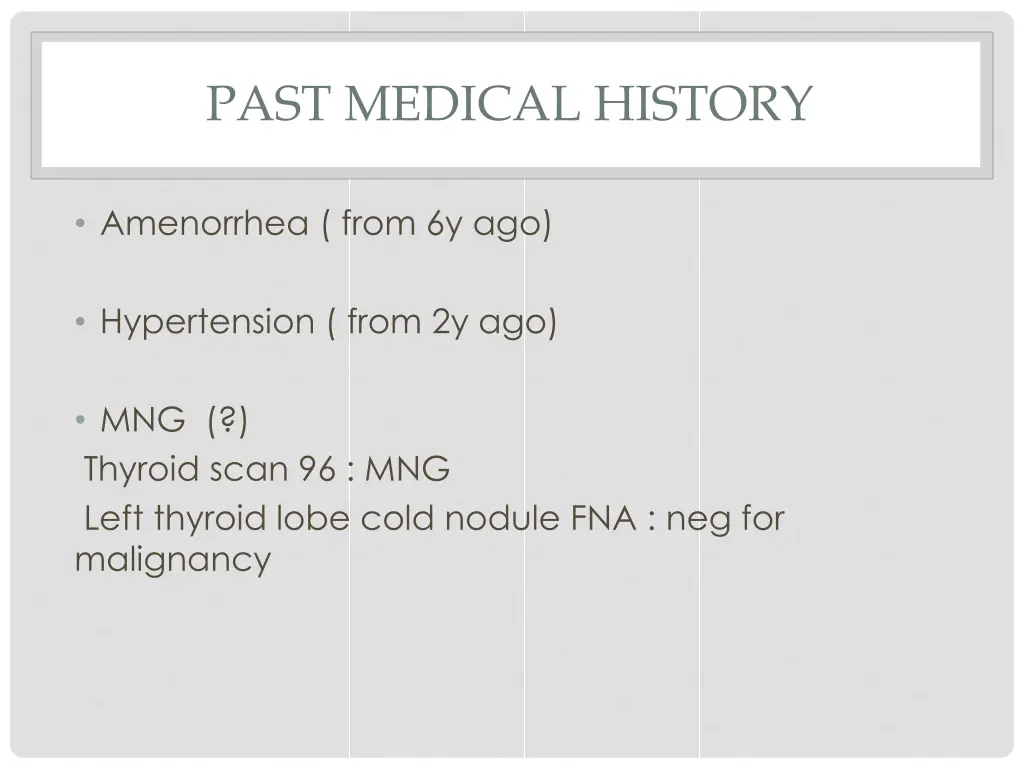 past medical history