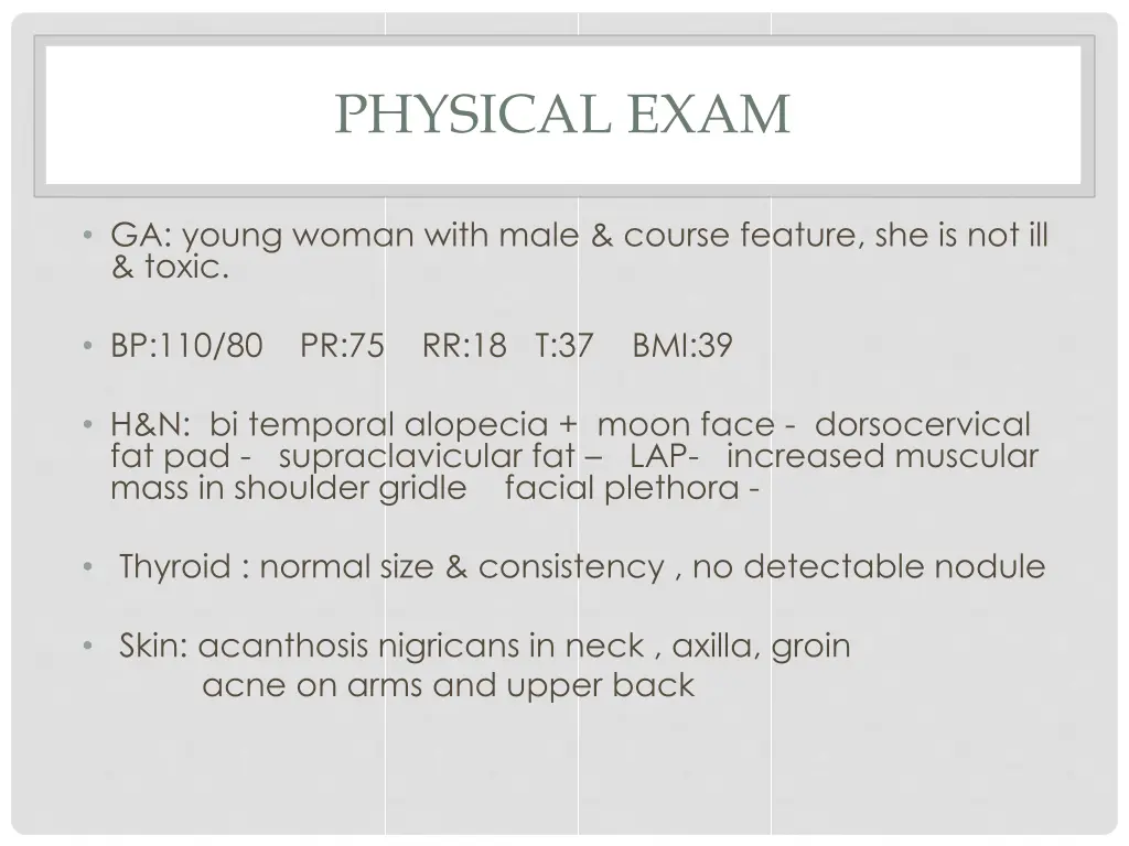 physical exam