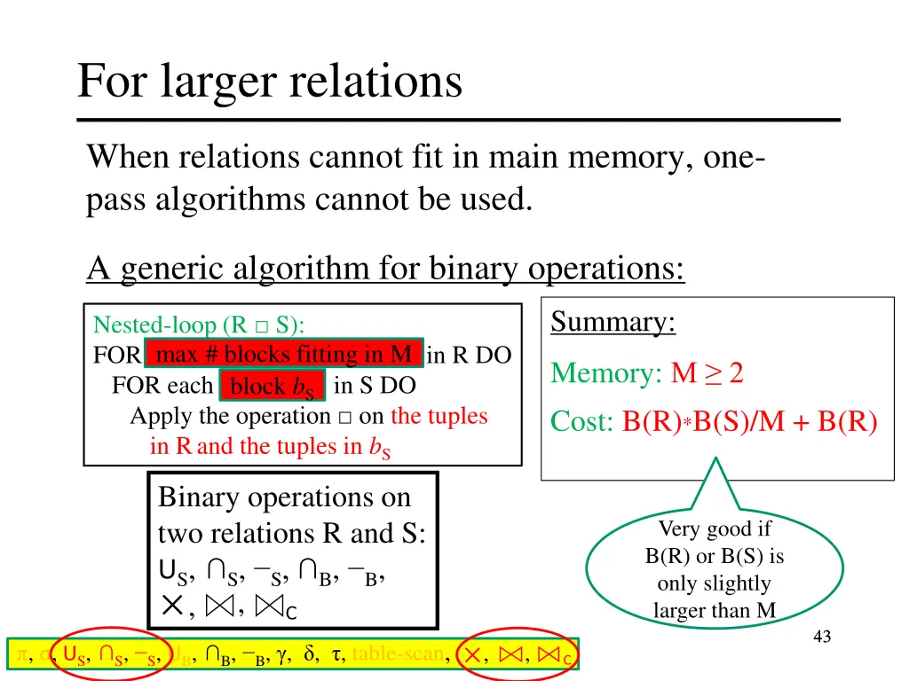 for larger relations 20