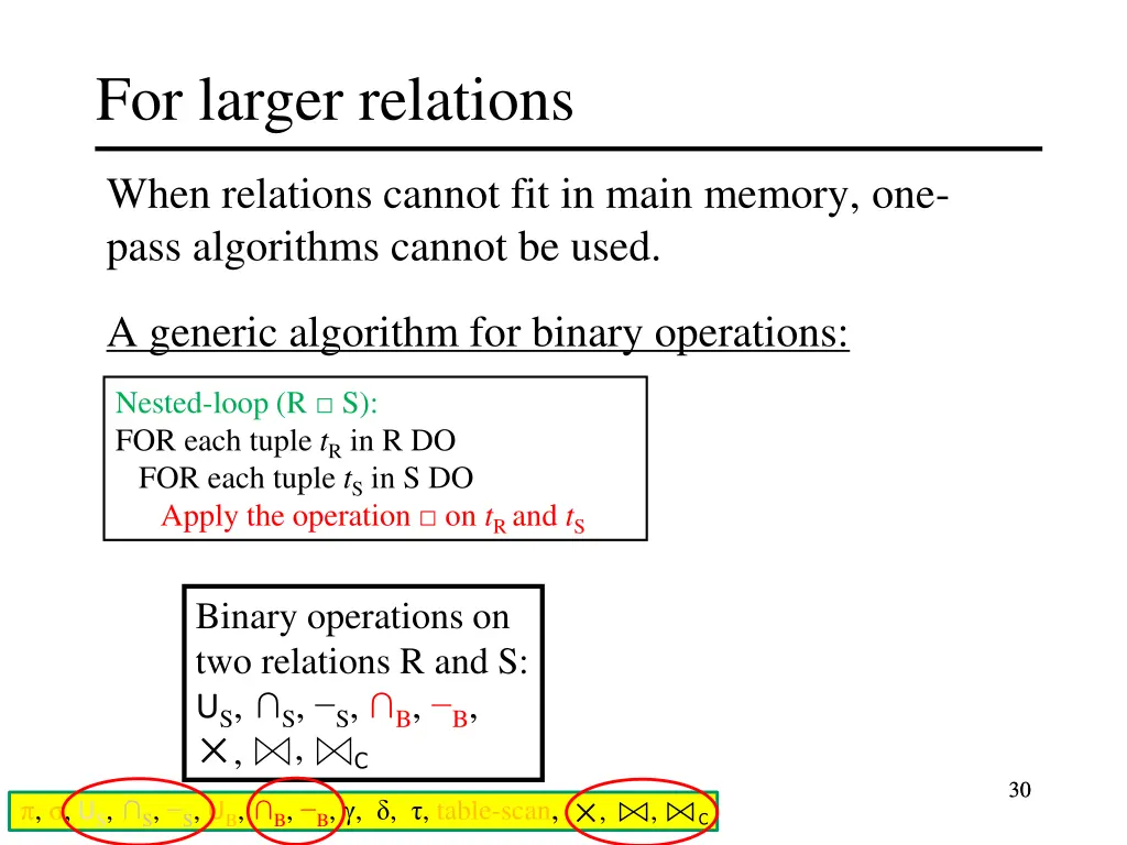 for larger relations 7