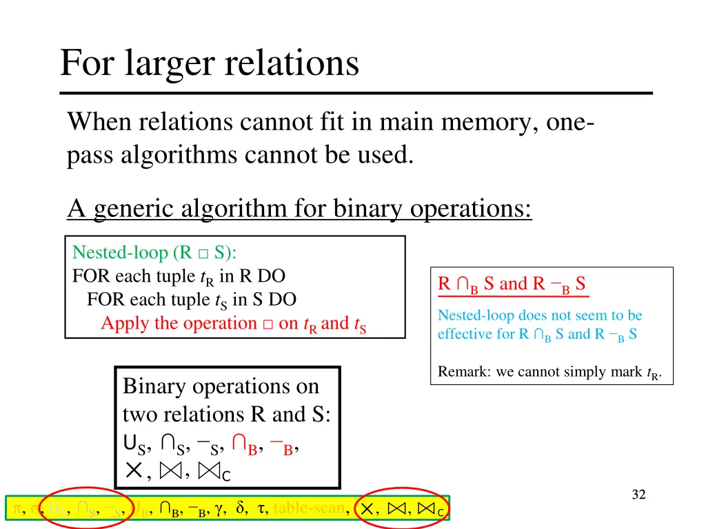 for larger relations 9