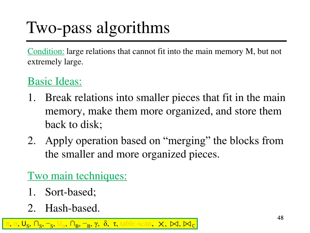 two pass algorithms 2